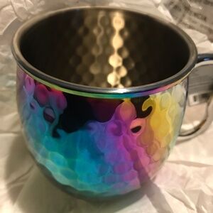 NEW 20oz Moscow mule pair of iridescent rainbow mugs